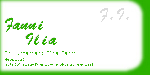 fanni ilia business card